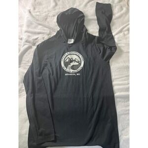 Prairie Mountain Branson MO Wolfe Mountain Zipline Hoodie T-Shirt Black Small